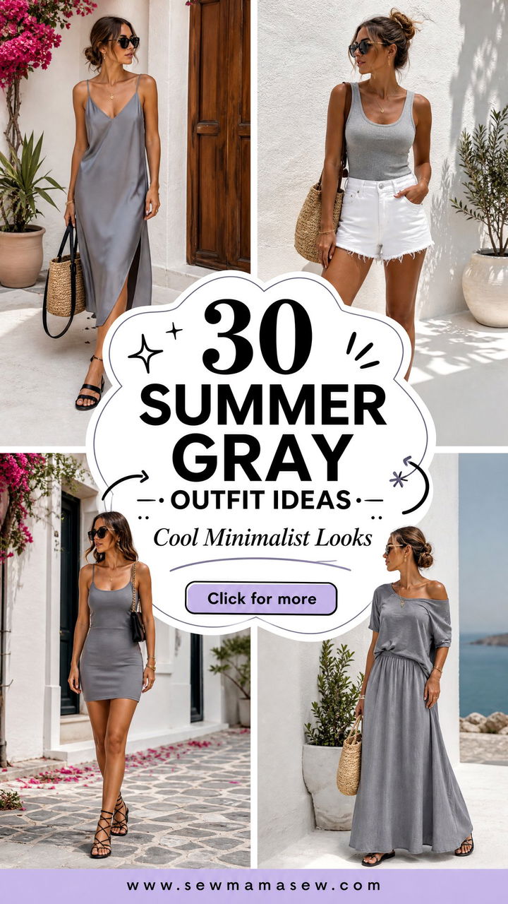30 summer gray outfit ideas For Cool Minimalist Looks Now - 30 summer gray outfit ideas For Cool Minimalist Looks Now