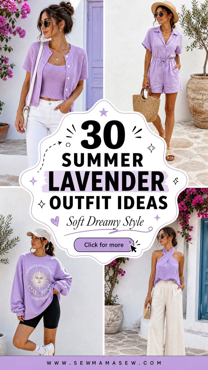 30 summer lavender outfit ideas For Soft Dreamy Style Days - 30 summer lavender outfit ideas For Soft, Dreamy Style Days