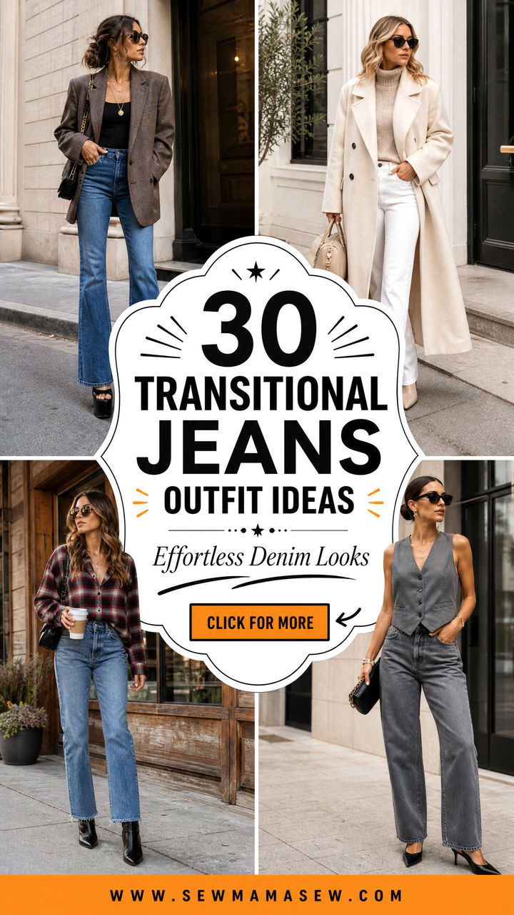 30 transitional jeans outfit ideas for Effortless Fall Looks - 30 transitional jeans outfit ideas for Effortless Fall Looks