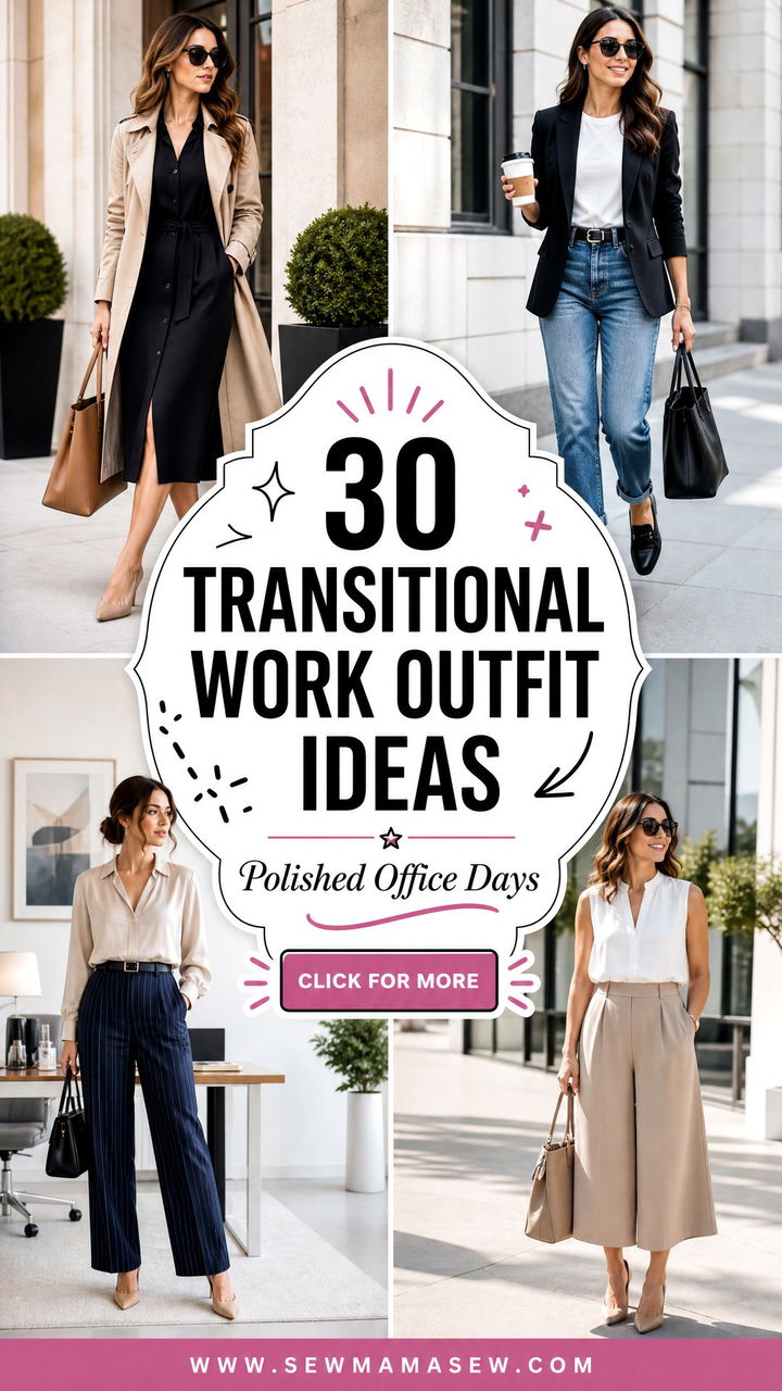30 transitional work outfit ideas for Polished Office Days - 30 transitional work outfit ideas for Polished Office Days