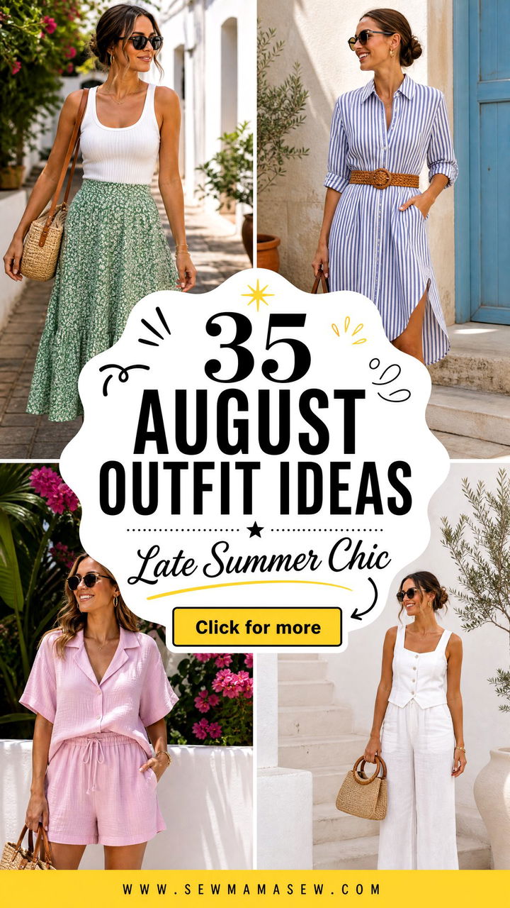 35 August Outfit Ideas for Chic Late-Summer Style Now - 35 August Outfit Ideas for Chic Late-Summer Style Now