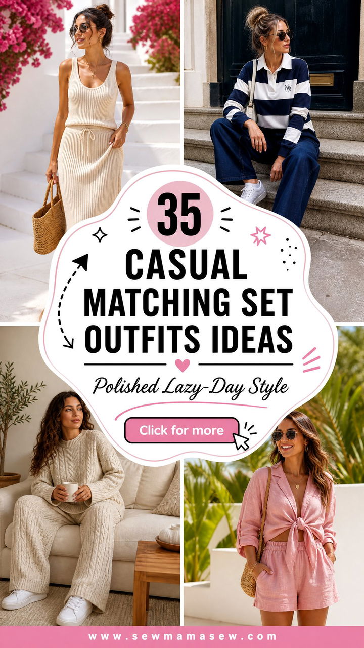 35 Casual Matching Set Outfits for Polished Lazy-Day Style - 35 Casual Matching Set Outfits for Polished Lazy-Day Style