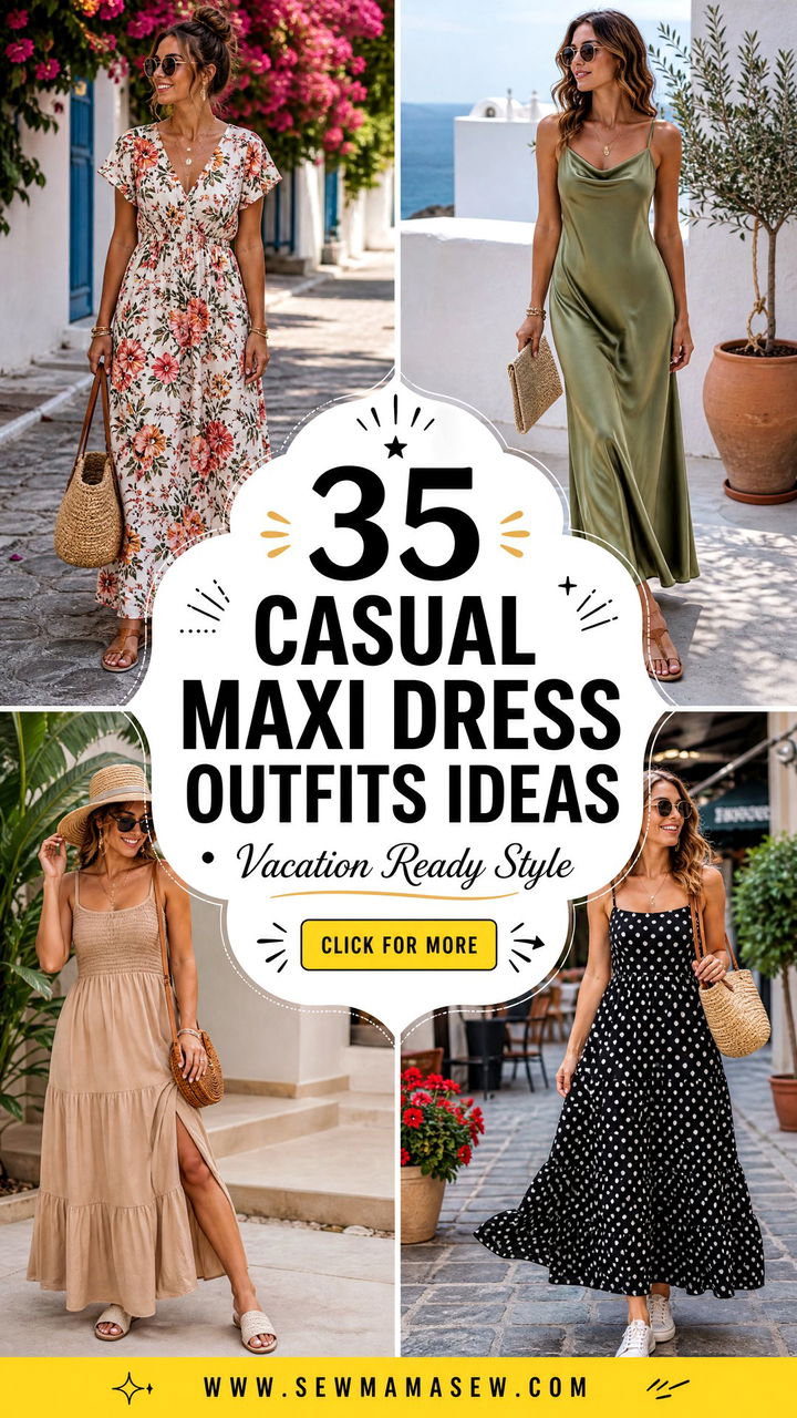35 Casual Maxi Dress Outfits for Easy Vacation-Ready Style - 35 Casual Maxi Dress Outfits for Easy Vacation-Ready Style