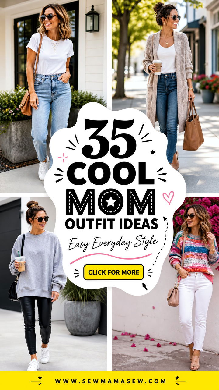 35 Cool Mom Outfit Ideas for Easy Everyday Style That Works - 35 Cool Mom Outfit Ideas for Easy Everyday Style That Works