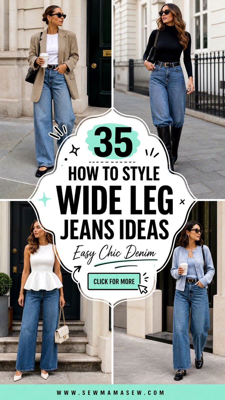 35 How to Style Wide Leg Jeans Ideas for Easy Chic Days - 35 How to Style Wide Leg Jeans Ideas for Easy Chic Days