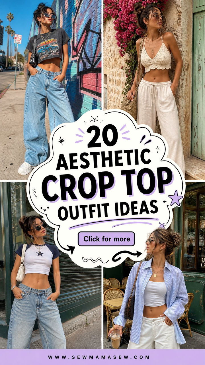 20 Aesthetic Crop Top Outfit Ideas for Trendy Gen Z Style - 20 Aesthetic Crop Top Outfit Ideas for Trendy Gen Z Style