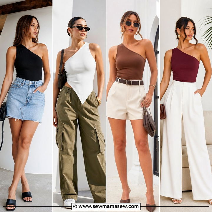 20 Asymmetrical Top Outfit Ideas for Modern Day-to-Night Style