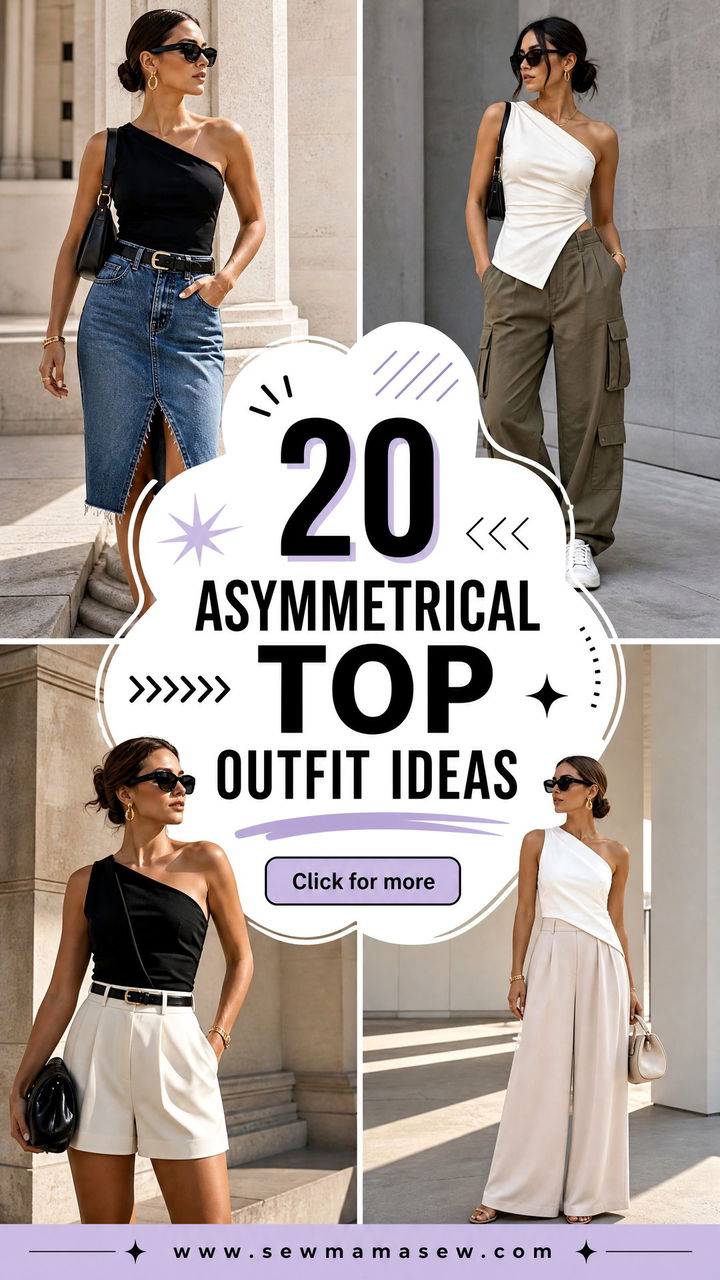 20 Asymmetrical Top Outfit Ideas for Modern Day-to-Night Style - 20 Asymmetrical Top Outfit Ideas for Modern Day-to-Night Style