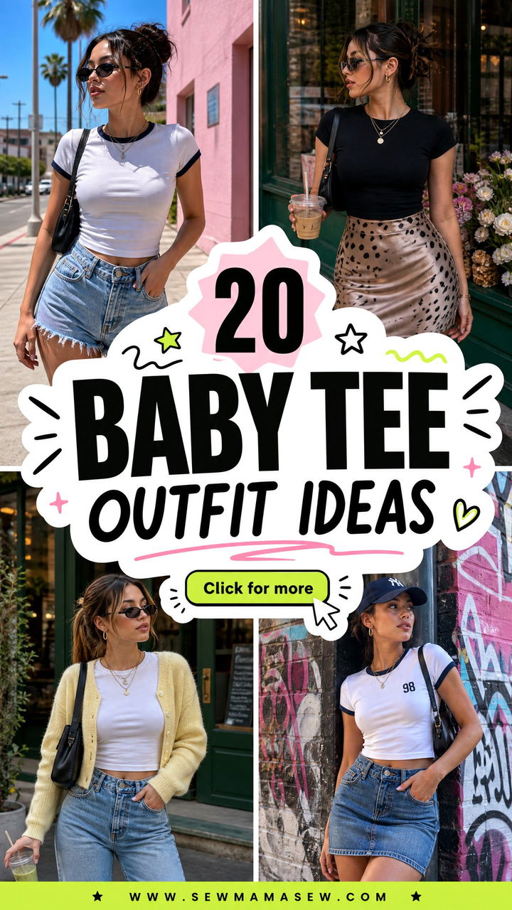 20 Baby Tee Outfit Ideas for Trendy Y2K and Casual Style - 20 Baby Tee Outfit Ideas for Trendy Y2K and Casual Style