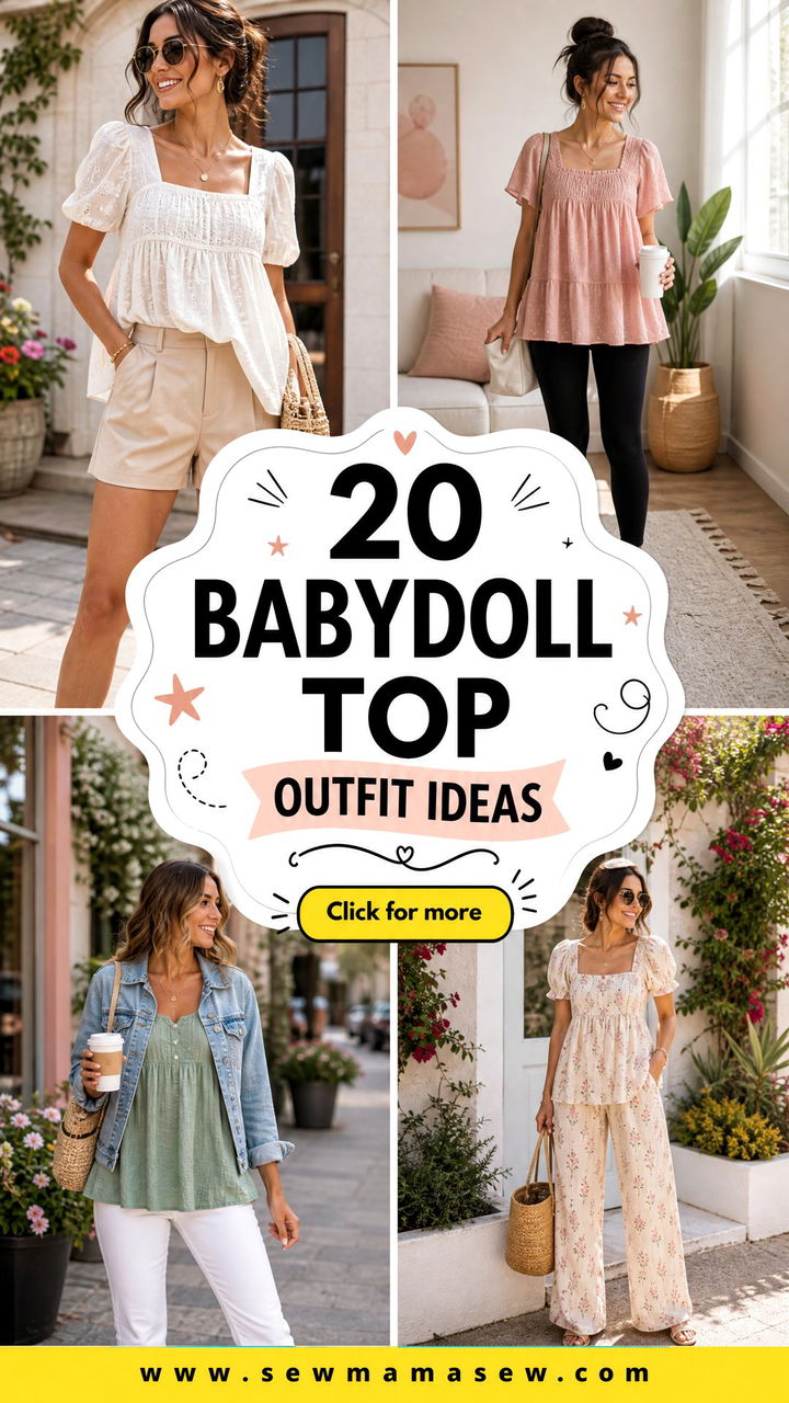 20 Babydoll Top Outfit Ideas for Sweet Feminine Everyday Style - 20 Babydoll Top Outfit Ideas for Sweet, Feminine Everyday Style
