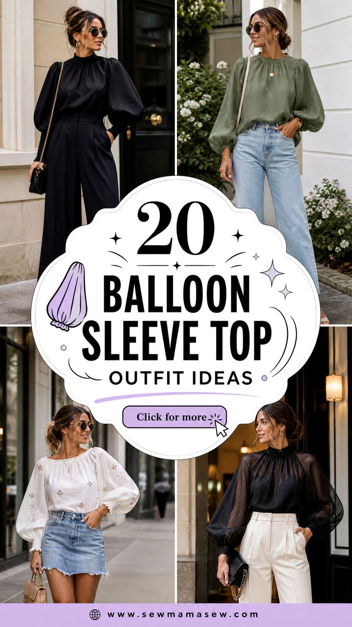 20 Balloon Sleeve Top Outfit Ideas for Chic Day-to-Night Style - 20 Balloon Sleeve Top Outfit Ideas for Chic Day-to-Night Style
