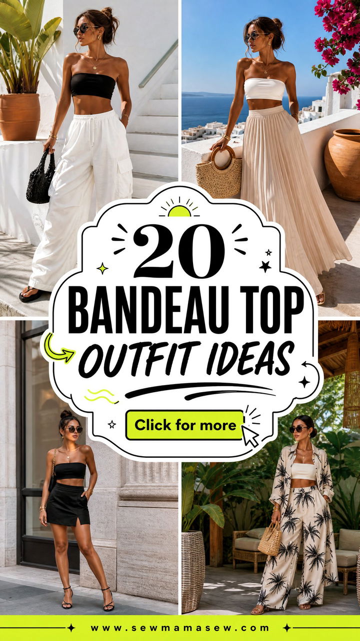 20 Bandeau Top Outfit Ideas for Chic Summer and Vacation Style - 20 Bandeau Top Outfit Ideas for Chic Summer and Vacation Style