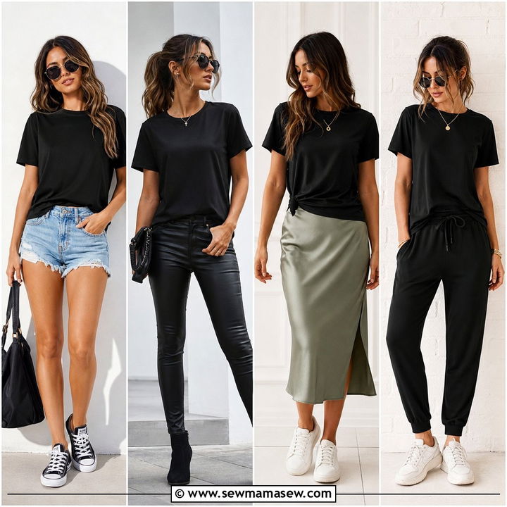 20 Black T Shirt Outfit Ideas for Timeless Casual Street Style