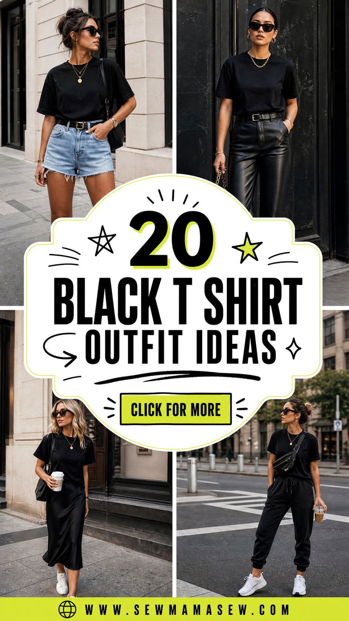 20 Black T Shirt Outfit Ideas for Timeless Casual Street Style - 20 Black T Shirt Outfit Ideas for Timeless Casual Street Style