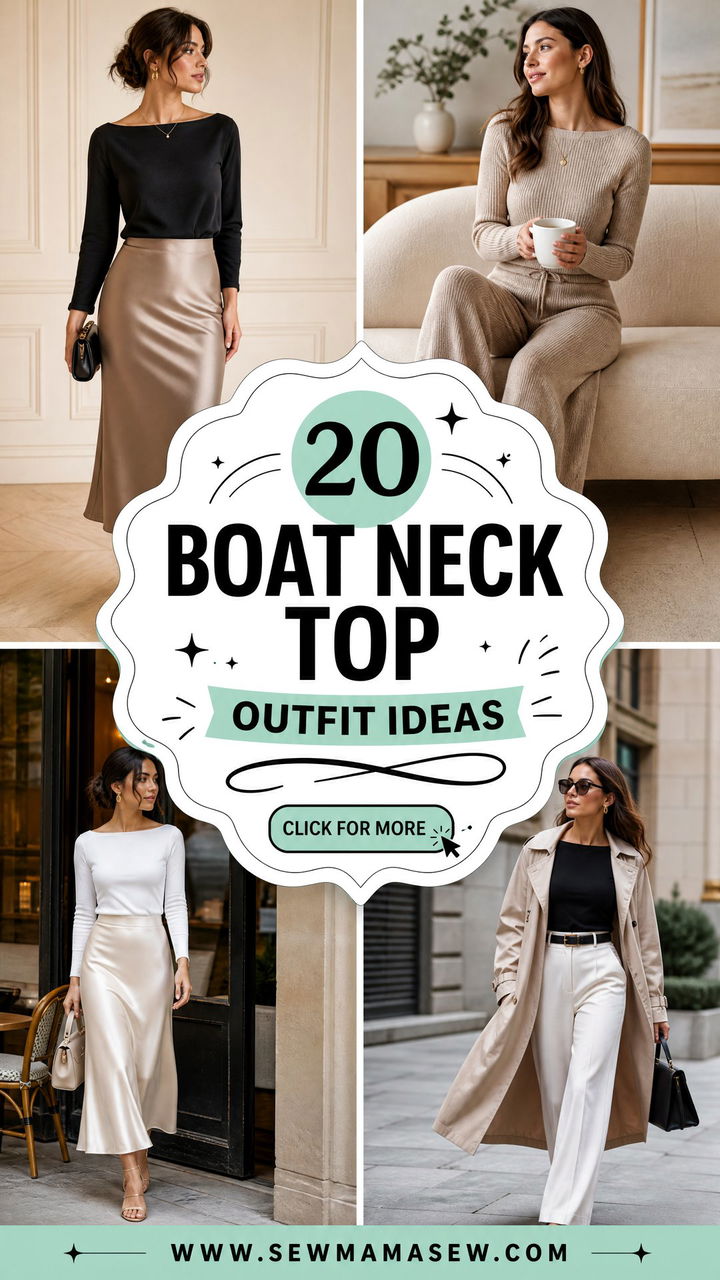 20 Boat Neck Top Outfit Ideas for Elegant Everyday Style - 20 Boat Neck Top Outfit Ideas for Elegant Everyday Style