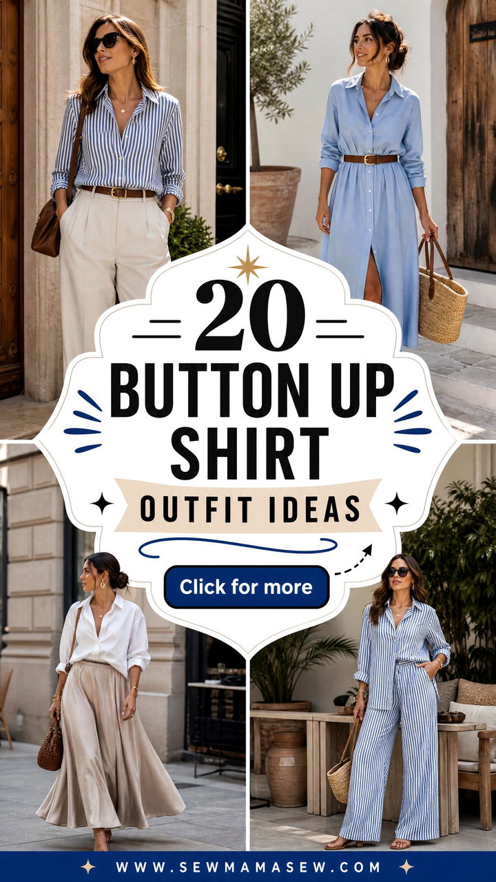 20 Button Up Shirt Outfit Ideas for Polished Everyday Style - 20 Button Up Shirt Outfit Ideas for Polished Everyday Style