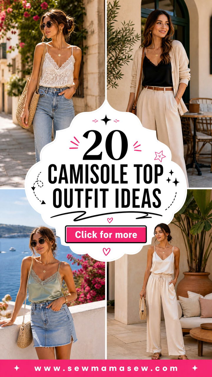20 Camisole Top Outfit Ideas for Effortless Warm-Weather Style - 20 Camisole Top Outfit Ideas for Effortless Warm-Weather Style
