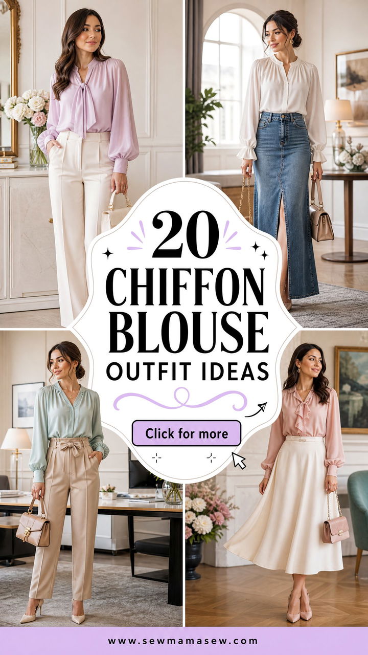 20 Chiffon Blouse Outfit Ideas for Chic Workdays and Events - 20 Chiffon Blouse Outfit Ideas for Chic Workdays and Events