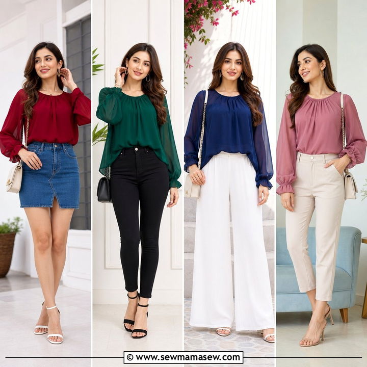 20 Chiffon Top Outfit Ideas for Elegant Day-to-Night Style