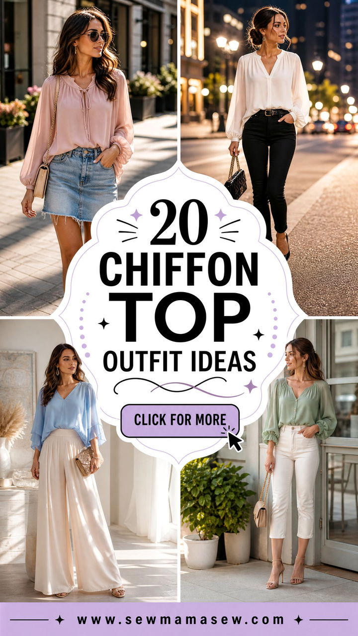 20 Chiffon Top Outfit Ideas for Elegant Day-to-Night Style - 20 Chiffon Top Outfit Ideas for Elegant Day-to-Night Style