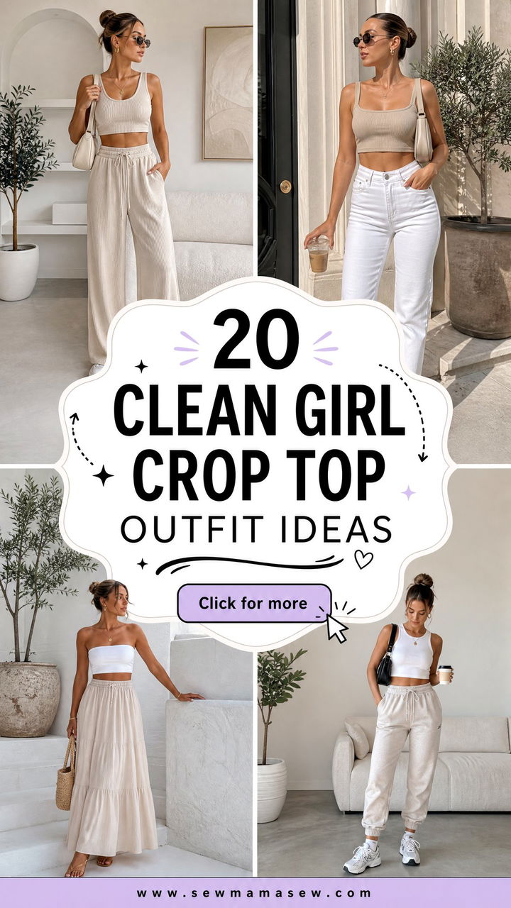 20 Clean Girl Crop Top Outfit Ideas for Effortless Style - 20 Clean Girl Crop Top Outfit Ideas for Effortless Style