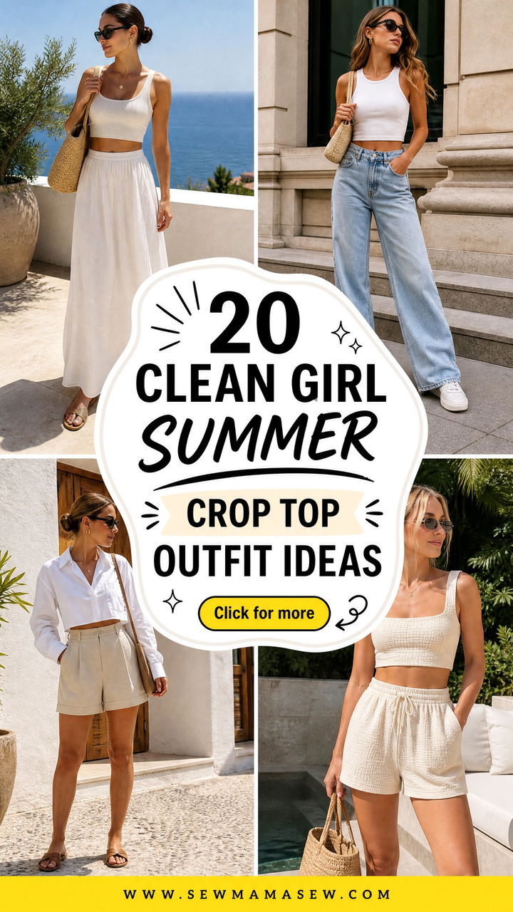 20 Clean Girl Summer Crop Top Outfit Ideas for Fresh Style - 20 Clean Girl Summer Crop Top Outfit Ideas for Fresh Style