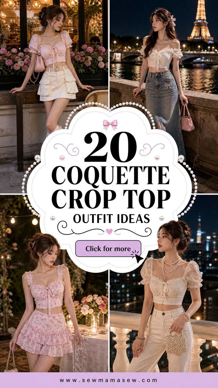 20 Coquette Crop Top Outfit Ideas for Dreamy Date-Night Style - 20 Coquette Crop Top Outfit Ideas for Dreamy Date-Night Style
