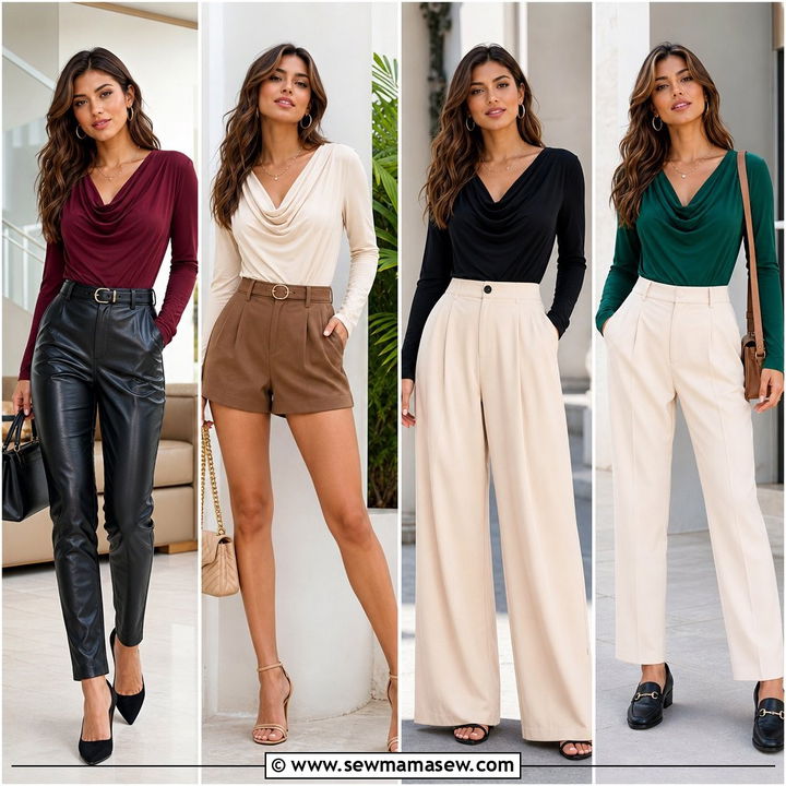 20 Cowl Neck Top Outfit Ideas for Elegant Day-to-Night Style