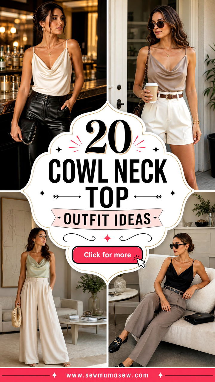 20 Cowl Neck Top Outfit Ideas for Elegant Day-to-Night Style - 20 Cowl Neck Top Outfit Ideas for Elegant Day-to-Night Style