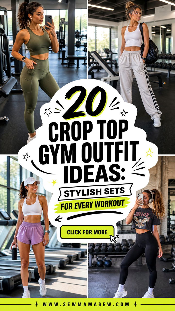 20 Crop Top Gym Outfit Ideas Stylish Sets for Every Workout - 20 Crop Top Gym Outfit Ideas: Stylish Sets for Every Workout