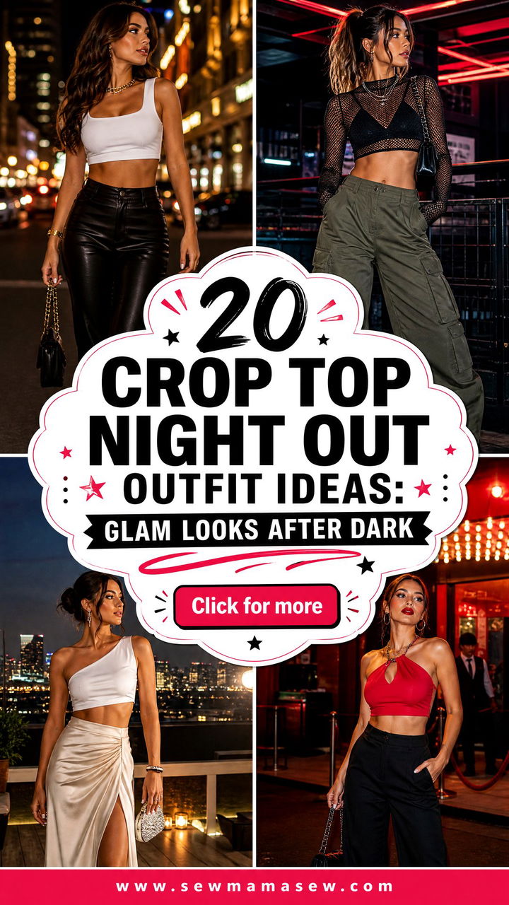 20 Crop Top Night Out Outfit Ideas Glam Looks After Dark - 20 Crop Top Night Out Outfit Ideas: Glam Looks After Dark