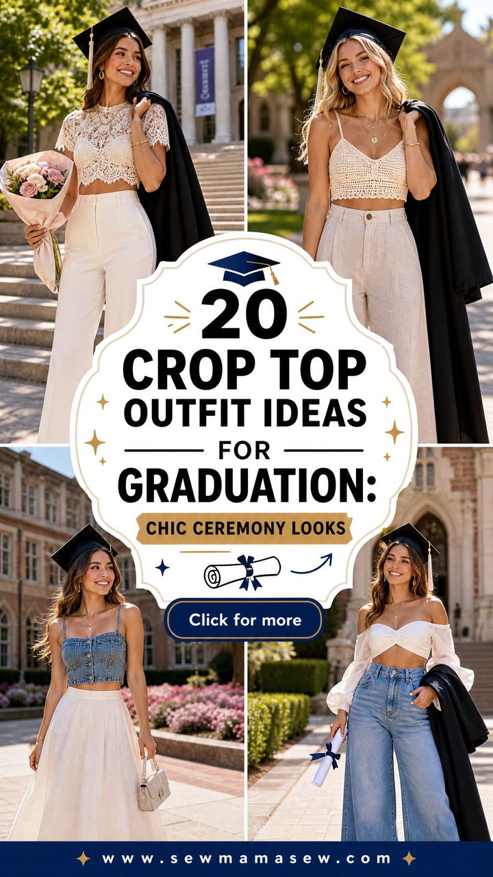 20 Crop Top Outfit Ideas for Graduation Chic Ceremony Looks - 20 Crop Top Outfit Ideas for Graduation: Chic Ceremony Looks