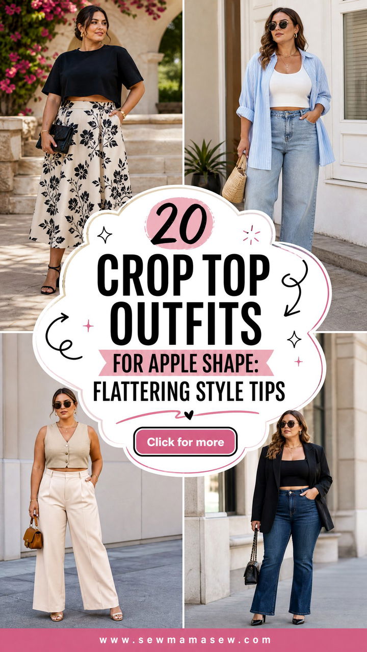 20 Crop Top Outfits for Apple Shape Flattering Style Tips - 20 Crop Top Outfits for Apple Shape: Flattering Style Tips