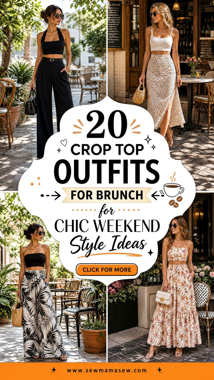 20 Crop Top Outfits for Brunch for Chic Weekend Style Ideas - 20 Crop Top Outfits for Brunch for Chic Weekend Style Ideas