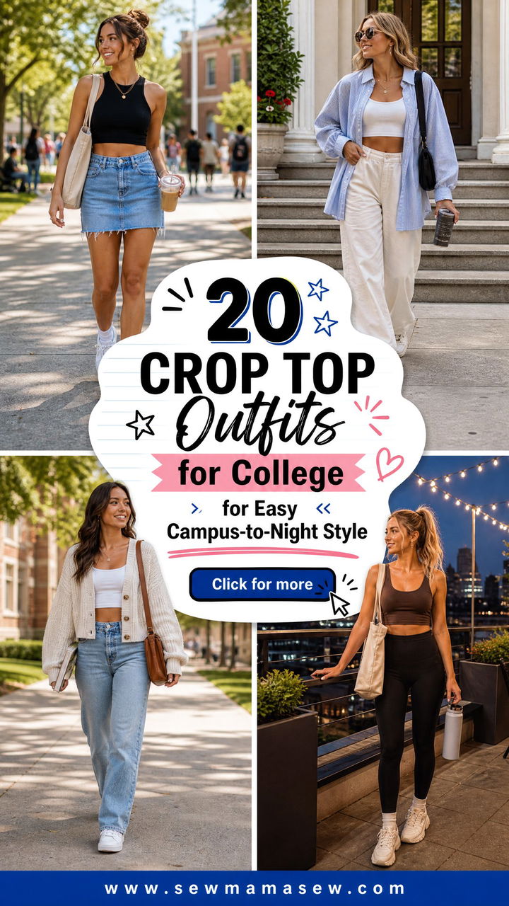 20 Crop Top Outfits for College for Easy Campus-to-Night Style - 20 Crop Top Outfits for College for Easy Campus-to-Night Style