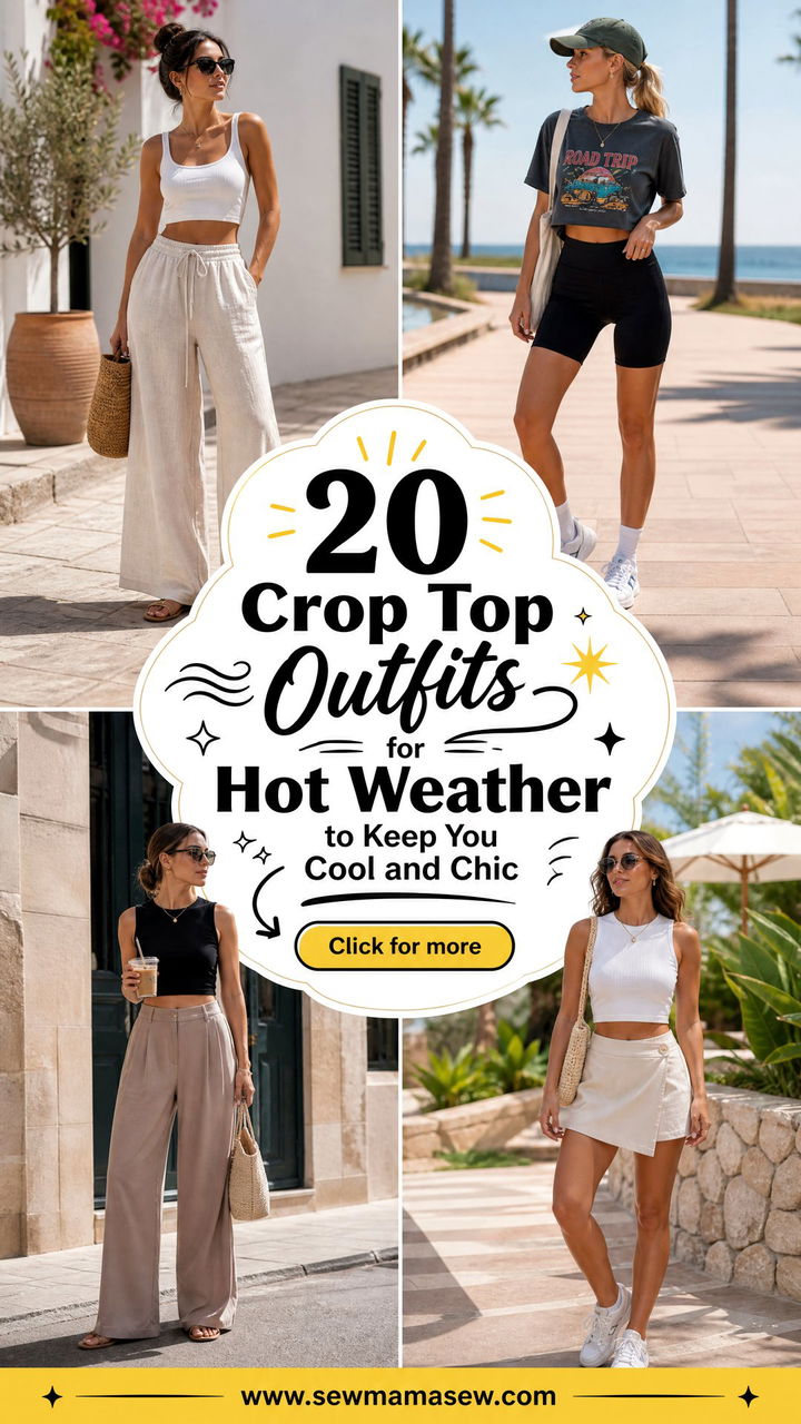 20 Crop Top Outfits for Hot Weather to Keep You Cool and Chic - 20 Crop Top Outfits for Hot Weather to Keep You Cool and Chic