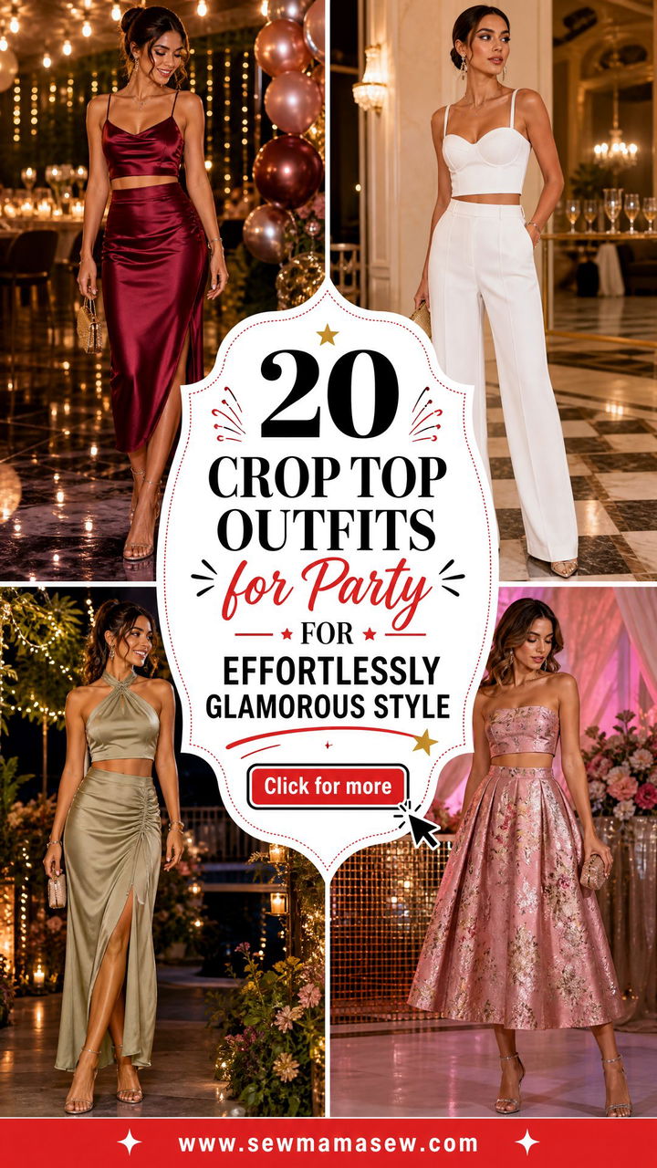 20 Crop Top Outfits for Party for Effortlessly Glamorous Style - 20 Crop Top Outfits for Party for Effortlessly Glamorous Style