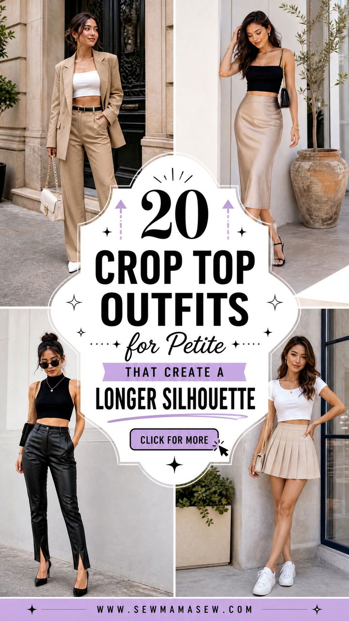 20 Crop Top Outfits for Petite That Create a Longer Silhouette - 20 Crop Top Outfits for Petite That Create a Longer Silhouette