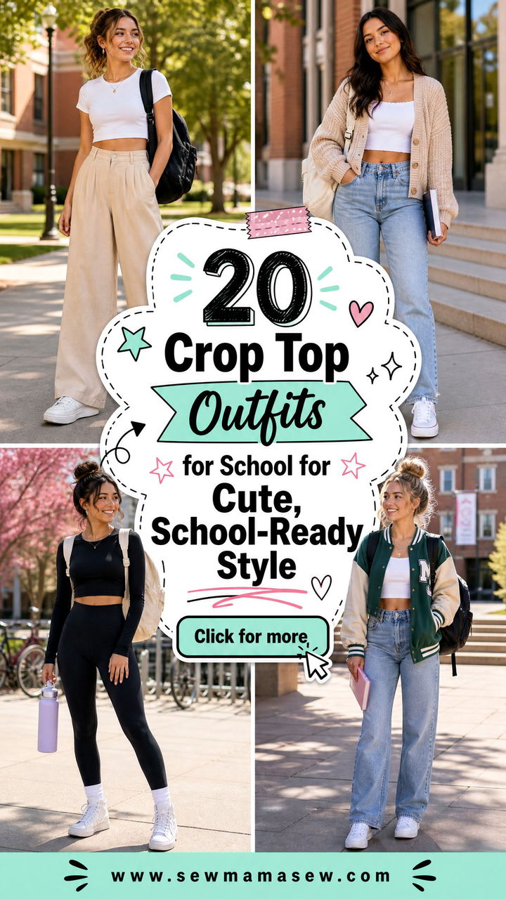 20 Crop Top Outfits for School for Cute School-Ready Style - 20 Crop Top Outfits for School for Cute, School-Ready Style