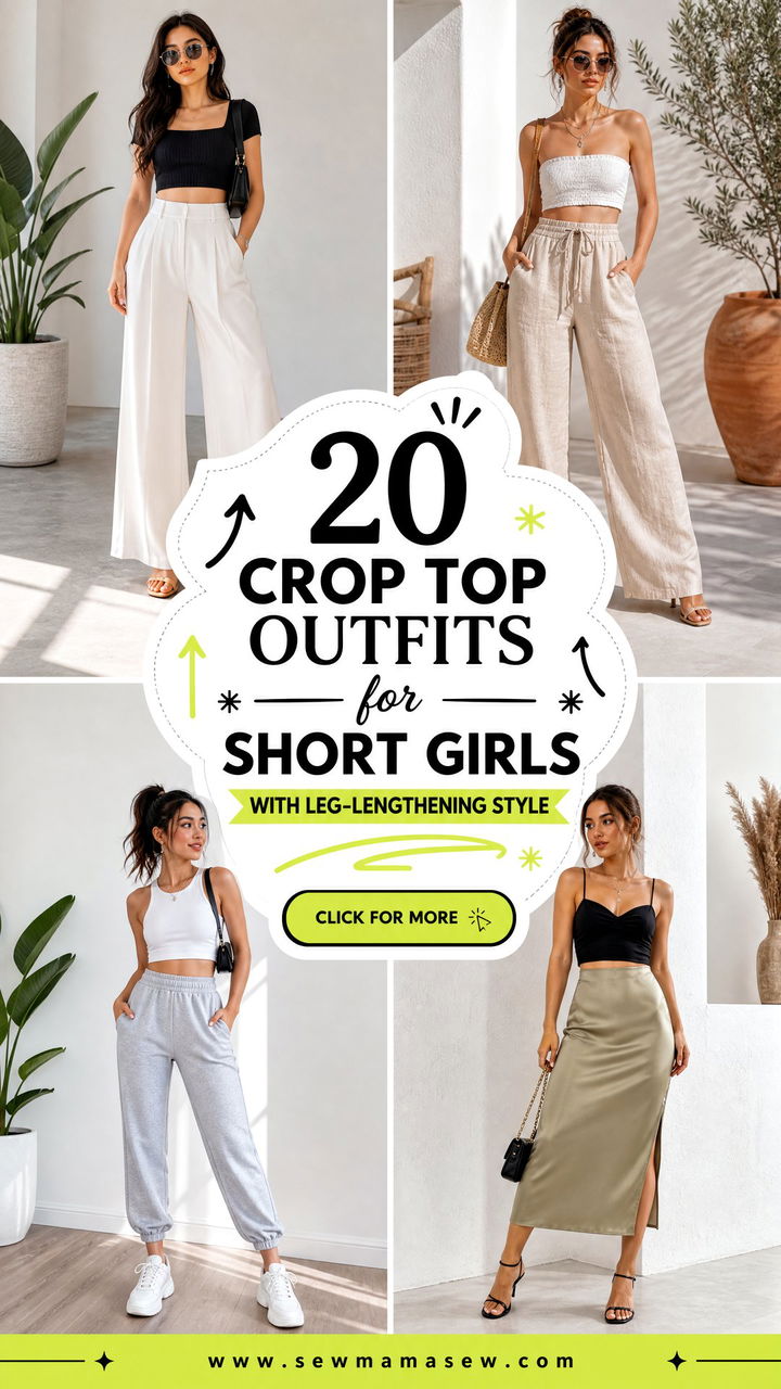20 Crop Top Outfits for Short Girls With Leg-Lengthening Style - 20 Crop Top Outfits for Short Girls With Leg-Lengthening Style