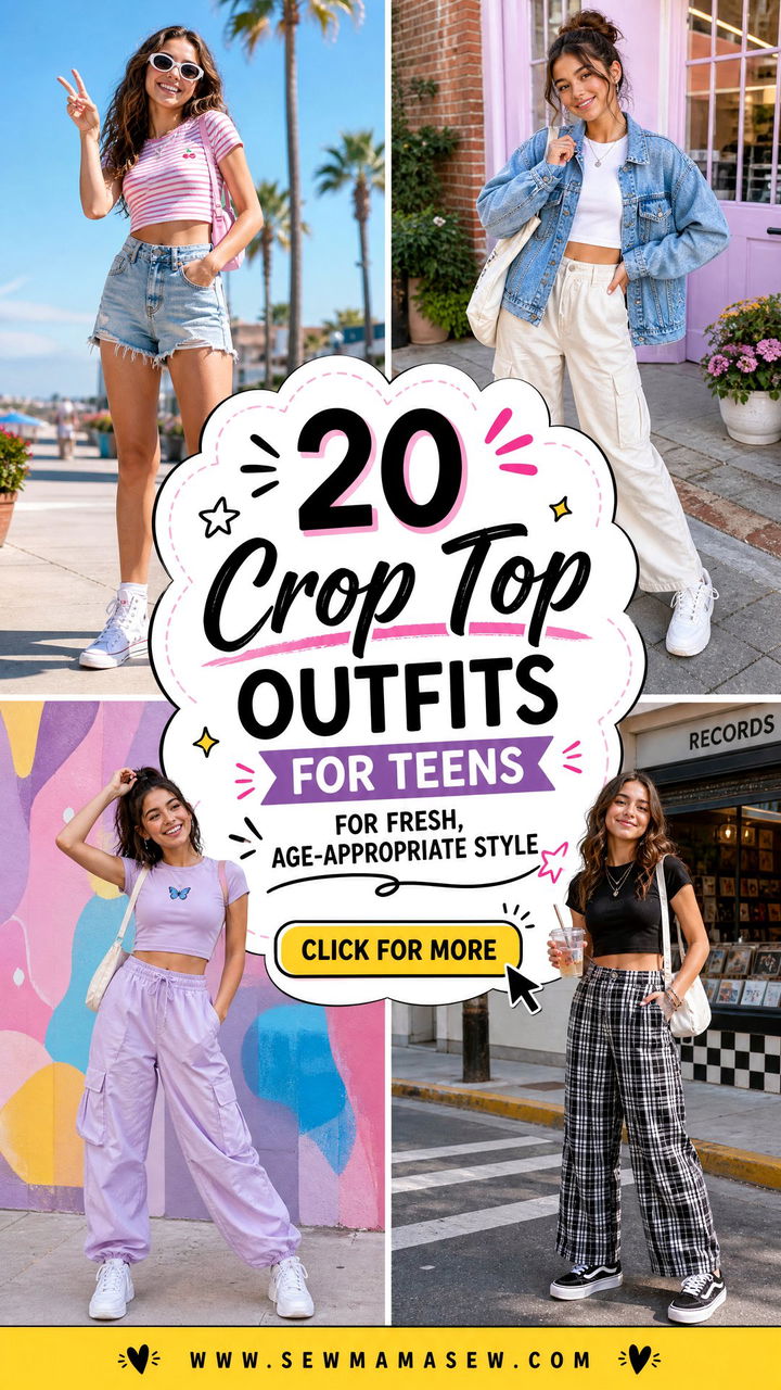 20 Crop Top Outfits for Teens for Fresh Age-Appropriate Style - 20 Crop Top Outfits for Teens for Fresh, Age-Appropriate Style