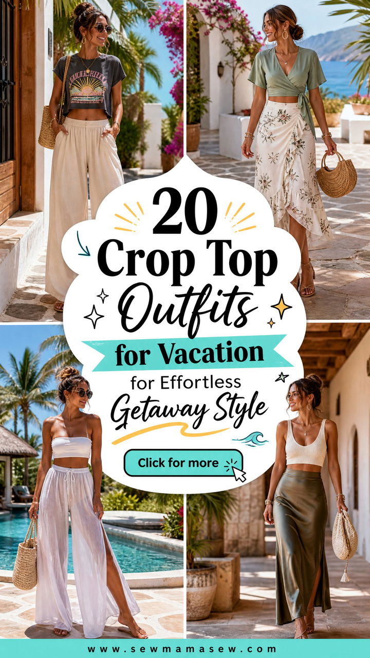20 Crop Top Outfits for Vacation for Effortless Getaway Style - 20 Crop Top Outfits for Vacation for Effortless Getaway Style