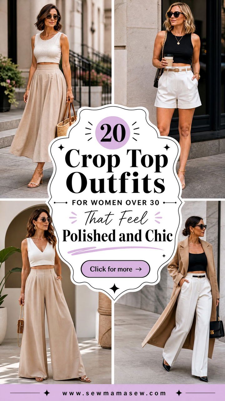 20 Crop Top Outfits for Women Over 30 That Feel Polished and Chic - 20 Crop Top Outfits for Women Over 30 That Feel Polished and Chic