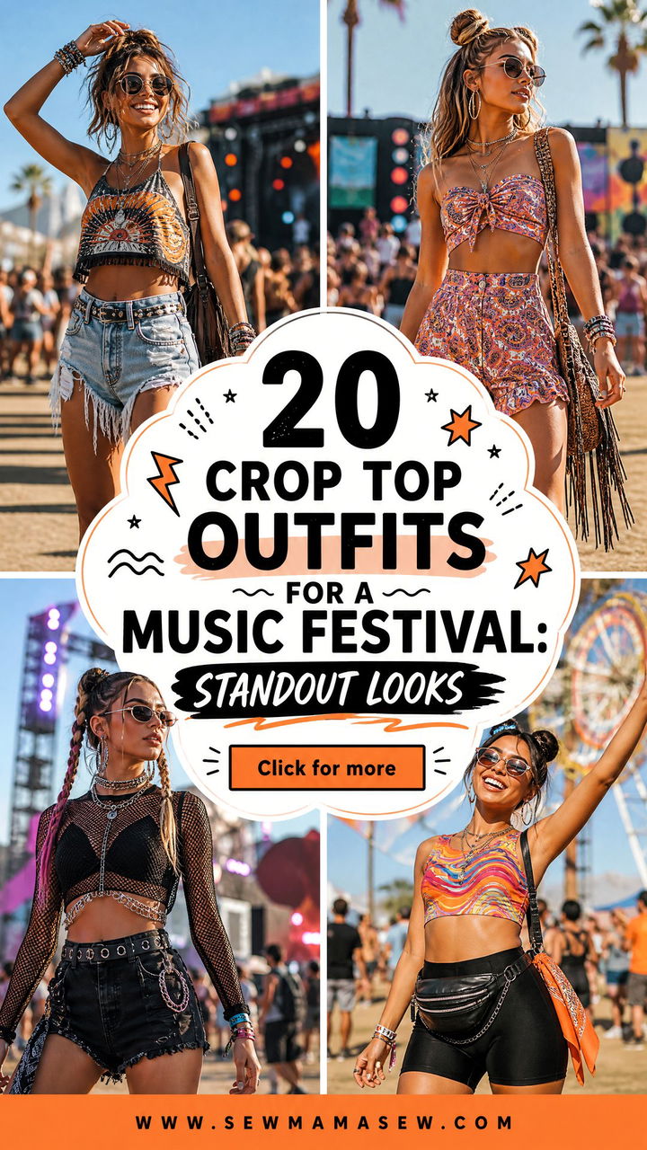 20 Crop Top Outfits for a Music Festival Standout Looks - 20 Crop Top Outfits for a Music Festival: Standout Looks