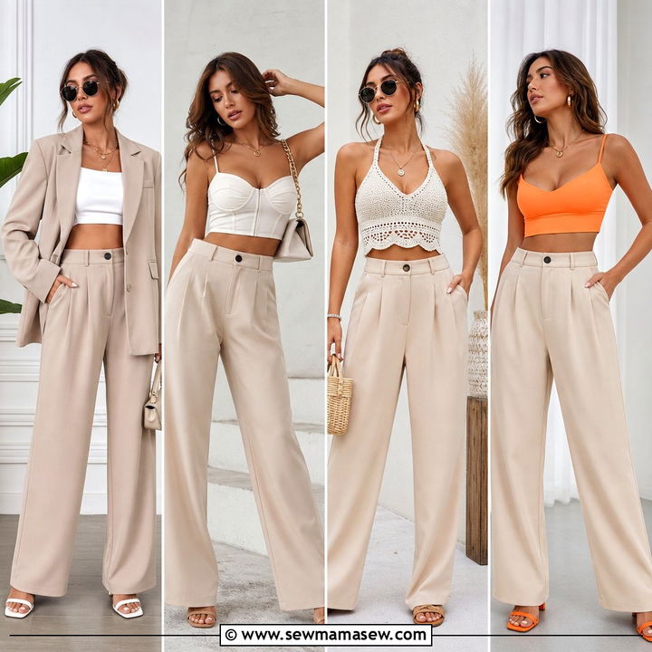 20 Crop Top With Beige Trousers Outfit Ideas: Quiet-Luxury Style