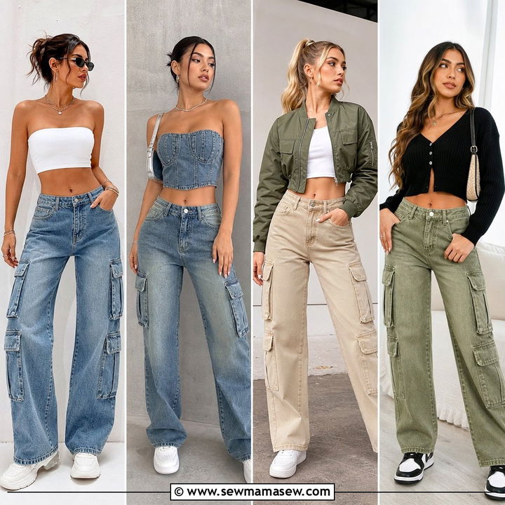 20 Crop Top With Cargo Jeans Outfit Ideas for Fresh Street Style