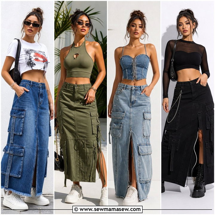 20 Crop Top With Cargo Skirt Outfit Ideas for Edgy Street Style