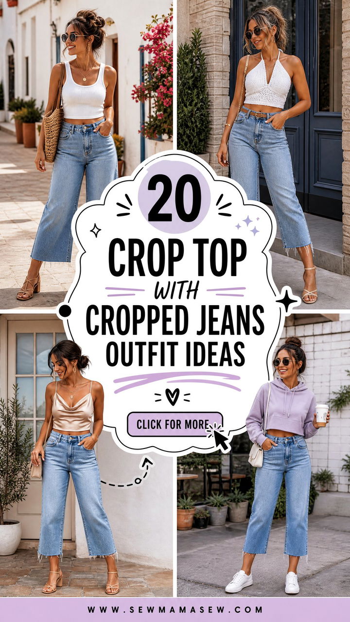 20 Crop Top With Cropped Jeans Outfit Ideas for Casual Chic - 20 Crop Top With Cropped Jeans Outfit Ideas for Casual Chic