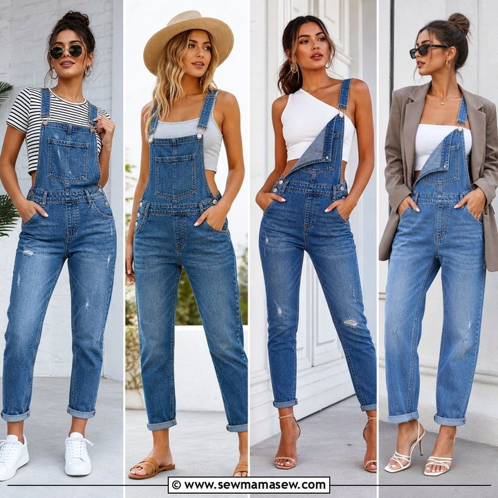 20 Crop Top With Denim Overalls Outfit Ideas for Weekend Style