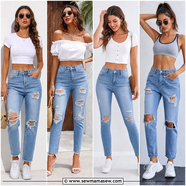 20 Crop Top With Distressed Jeans Outfit Ideas to Try Now